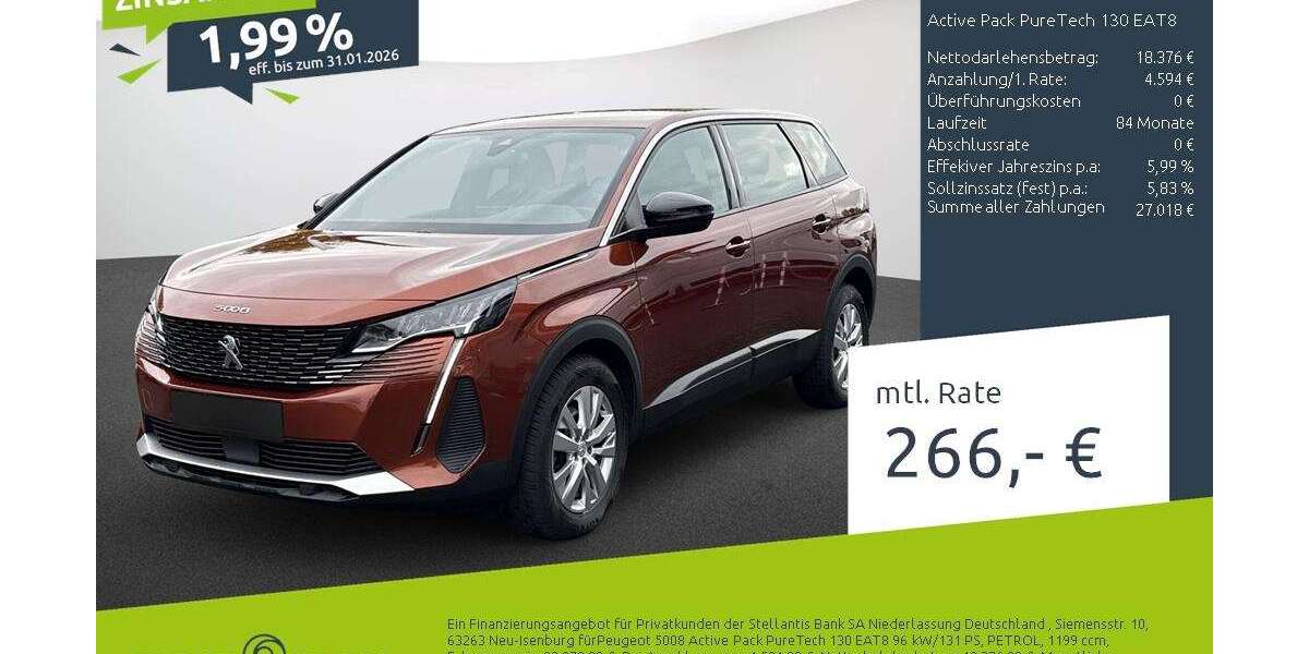Peugeot 5008 33.944 km 22.970 &euro; Dülmen 48249