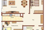 Stilvoll modernisierte 3,5-Zimmer-Wohnung mit Balkon, Aufzug und Stellplatz