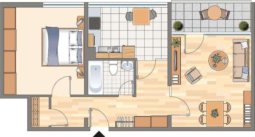 Wohnung zum Mieten in Dortmund 290,95 € 62.08 m²
