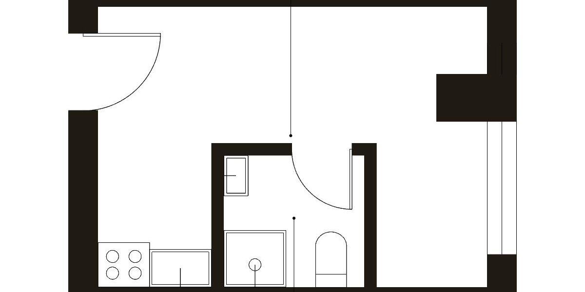 Etagenwohnung Dortmund Innenstadt Ost - 1 Zimmer, 20 m&sup2;, 490&euro; | Angebot:26478020