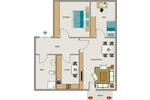 Erdgeschoßwohnung Mülheim an der Ruhr Rechtsruhr-Nord - 3.5 Zimmer, 57 m&sup2;, 546&euro; | Angebot:26358535