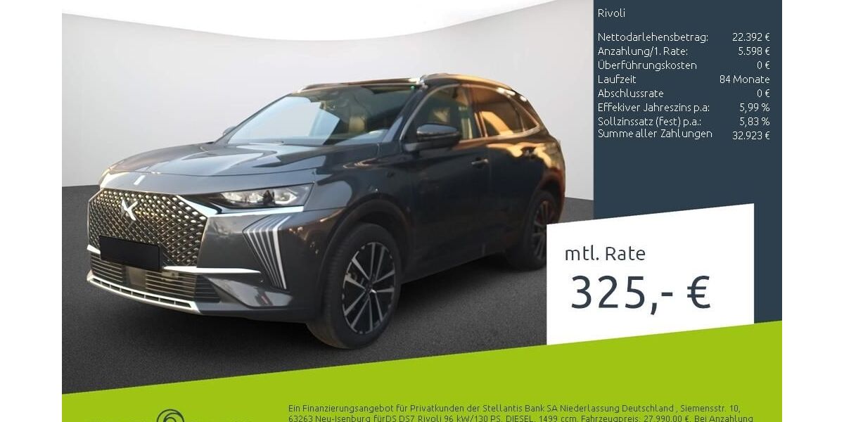 DS Automobiles DS7 (Crossback) 19.740 km 27.990 &euro; Dülmen 48249