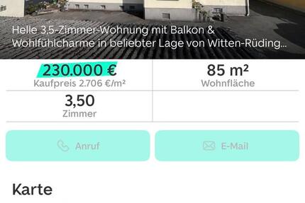 Eigentumswohnung zum Verkauf in Witten- Rüdinghausen von Privat. zimmer