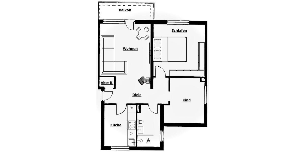 Etagenwohnung Bochum Bochum-Mitte - 3.5 Zimmer, 70 m&sup2;, 235.000&euro; | Angebot:27073241