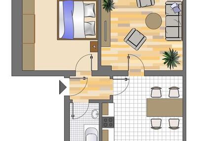 2-Zimmer-Wohnung in Herten Westerholt mit Laminat und Tapeten 2 zimmer