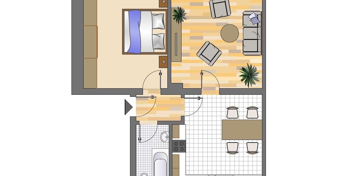 2-Zimmer-Wohnung in Herten Westerholt mit Laminat und Tapeten 2 zimmer