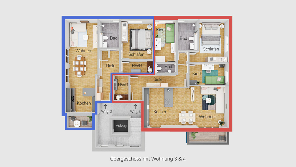 Etagenwohnung Witten Mitte - 4 Zimmer, 100 m&sup2;, 1.503&euro; | Angebot:26391395