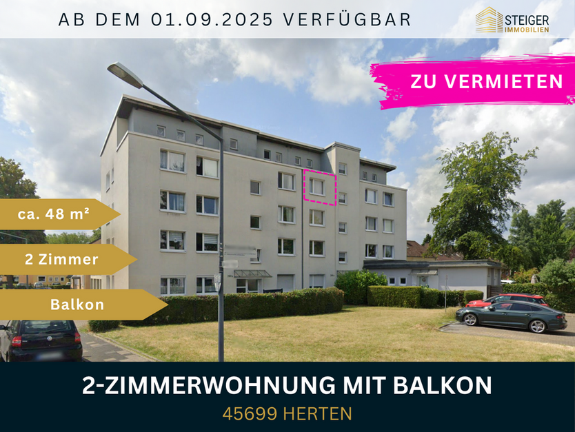 Wohnung zum Mieten in Herten 375 € 48 m²