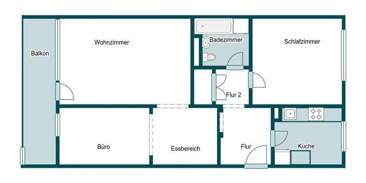 Etagenwohnung Essen Horst - 3 Zimmer, 84 m&sup2;, 149.000&euro; | Angebot:25611351