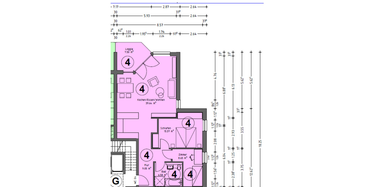 Etagenwohnung Marl - 2.5 Zimmer, 81 m&sup2;, 269.000&euro; | Angebot:24001139