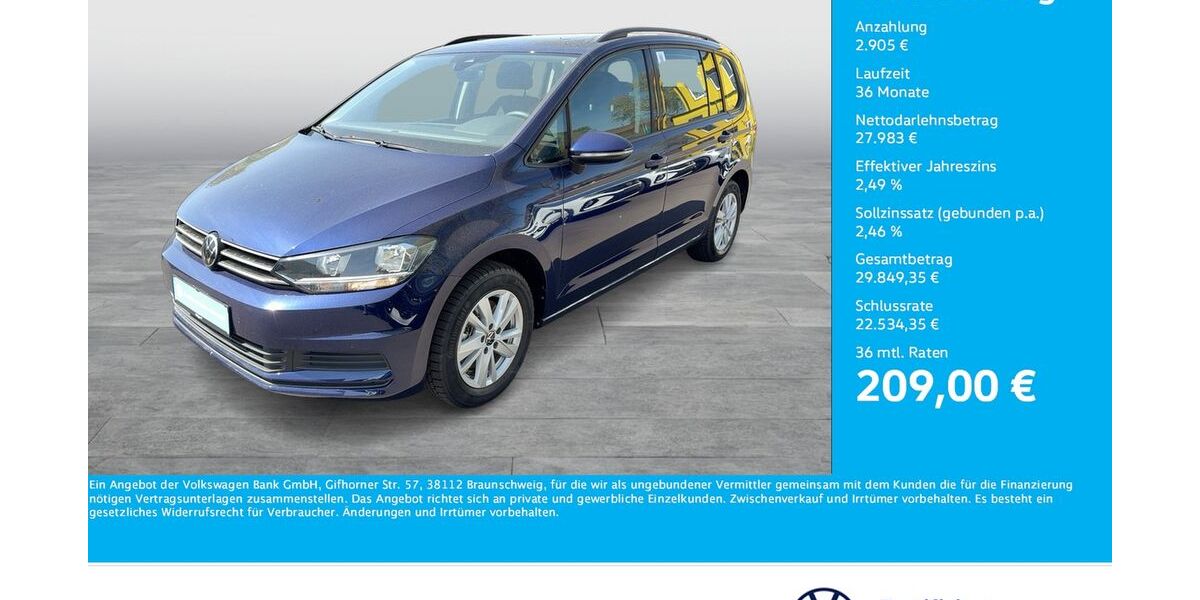 VW Touran 8.821 km 29.998 &euro; Dortmund 44379