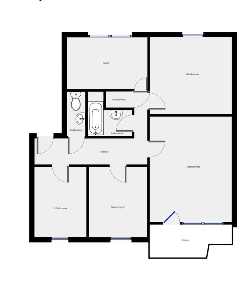 Toll geschnittene 4-Zimmer-Wohnung im Grünen zimmer