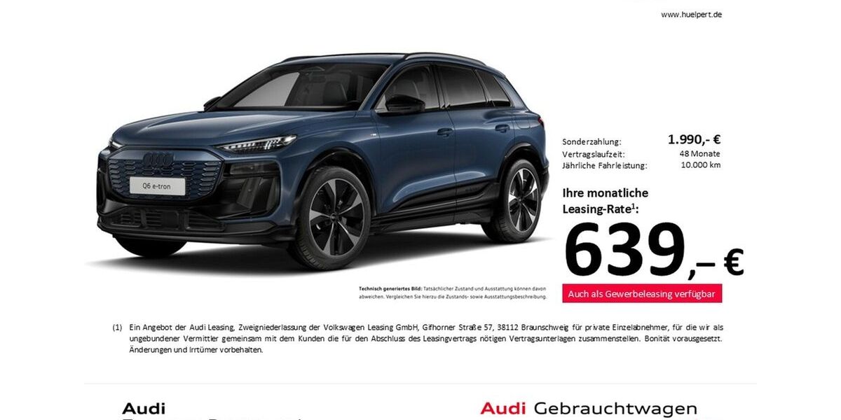 Audi Q6 e-tron 5.807 km 69.388 &euro; Dortmund 44143