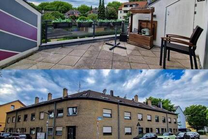 Moderne Wohnung mit Dachterrasse und einer Garage in einem Vierfamilienhaus. 3 zimmer