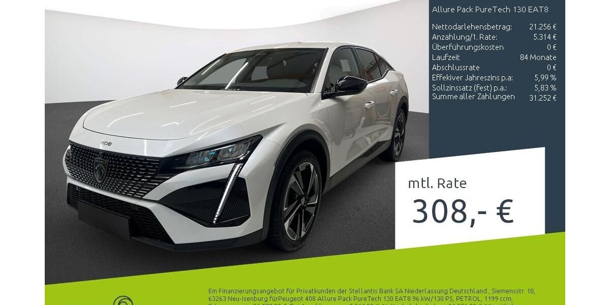 Peugeot 408 41.308 km 26.889 &euro; Dülmen 48249