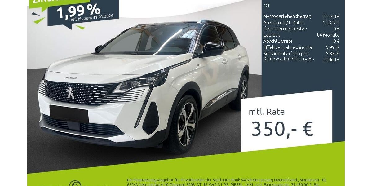 Peugeot 3008 49.850 km 25.990 &euro; Dülmen 48249