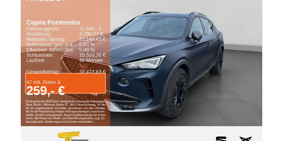 Cupra Formentor 62.668 km 26.790 &euro; Recklinghausen 45663