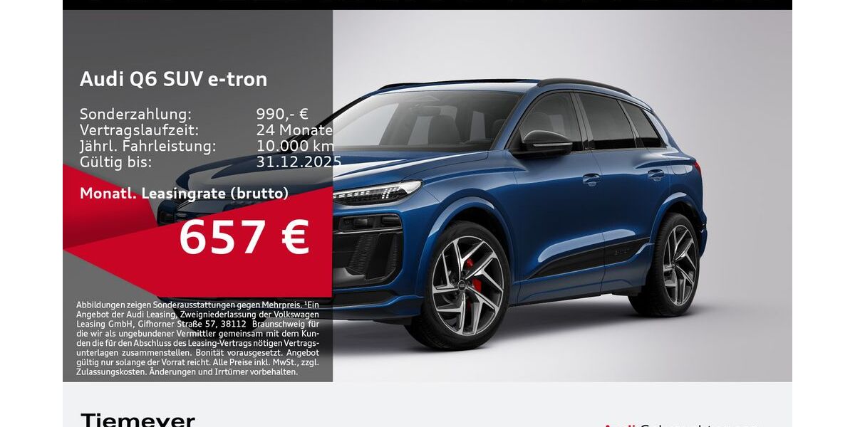 Audi Q6 e-tron 7.987 km 71.740 € Bochum 44809