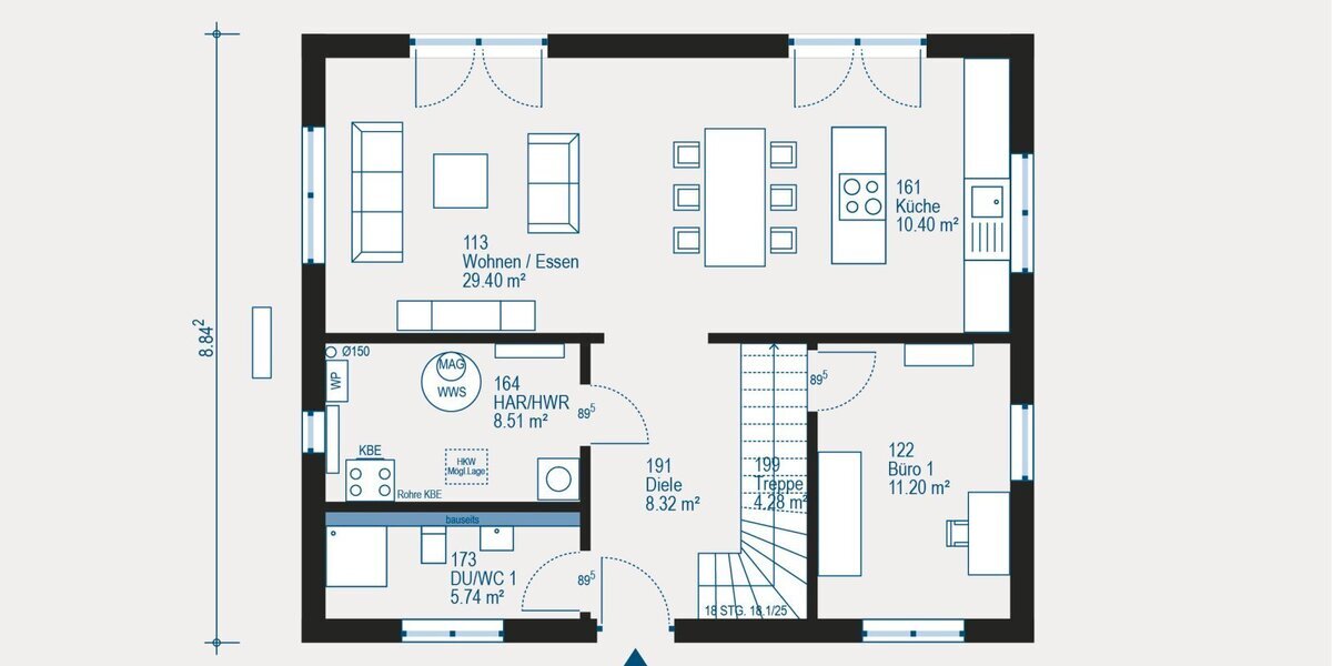 Familienfreundliches Traumhaus - Flexibel geplant und individuell gestaltet - Einfamilienhaus Wuppertal - Sprockhövel Sprockhövel | Angebot:27334624