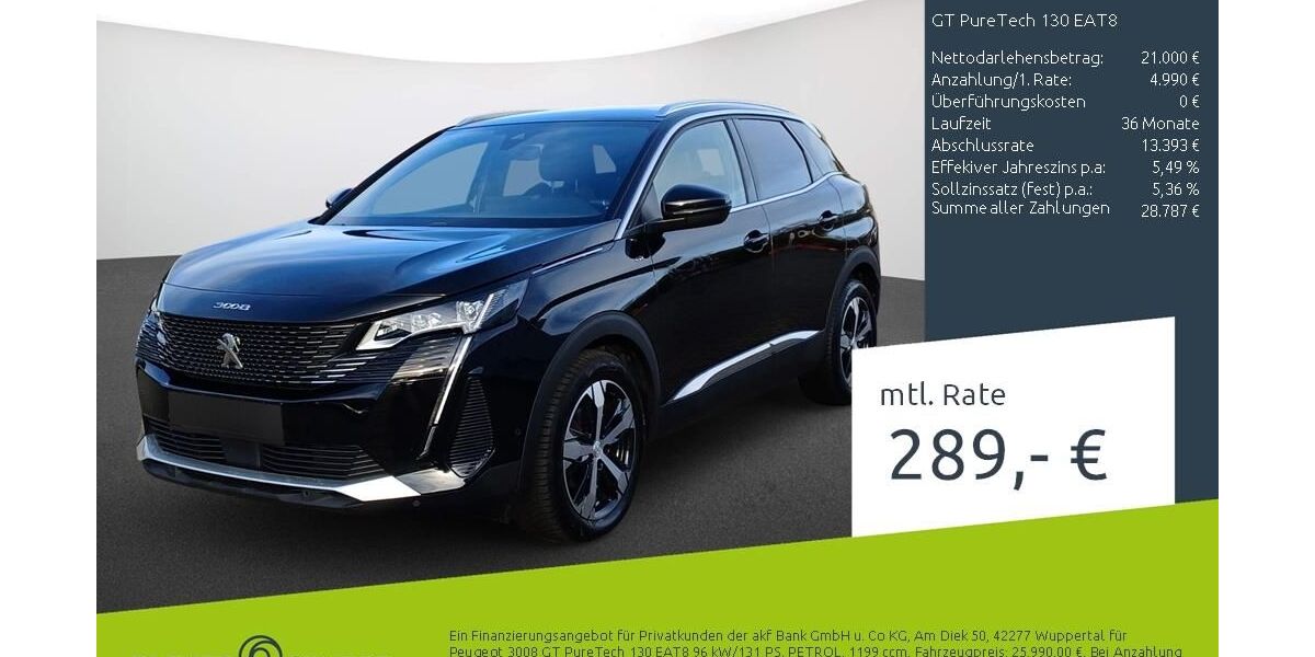 Peugeot 3008 50.699 km 24.980 &euro; Dortmund 44263
