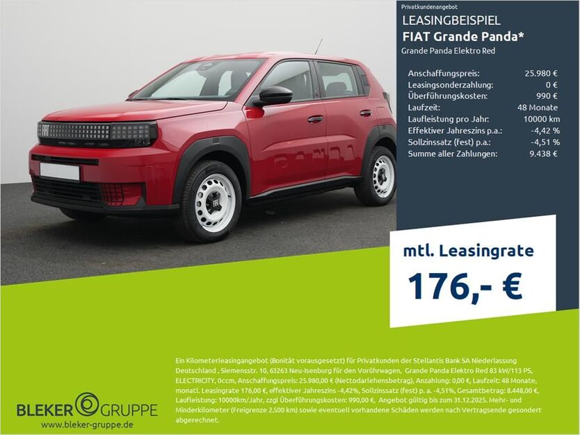Fiat Grande Panda 1.500 km 25.180 € Dülmen 48249