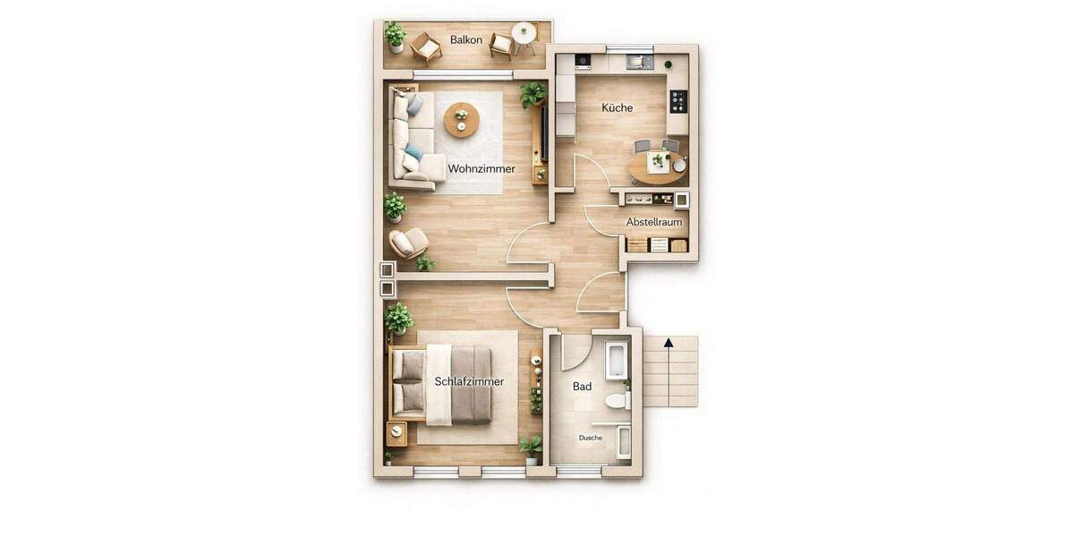 Etagenwohnung Essen Überruhr-Hinsel - 2 Zimmer, 58 m&sup2;, 184.900&euro; | Angebot:25266049