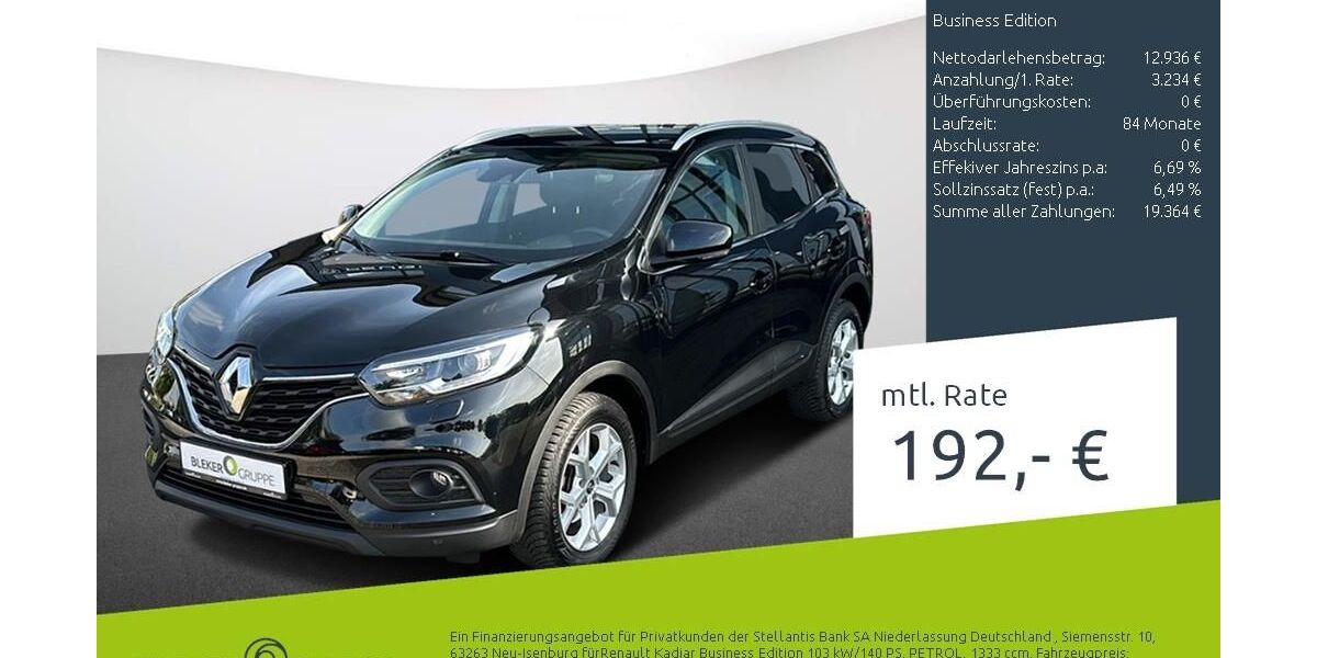 Renault Kadjar 29.587 km 15.979 &euro; Dülmen 48249