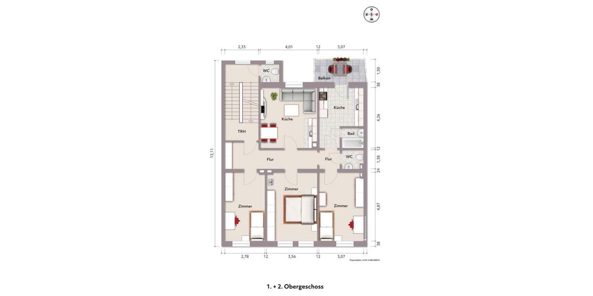 Etagenwohnung Dortmund Innenstadt Nord - 4 Zimmer, 105 m&sup2;, 1.350&euro; | Angebot:25287079