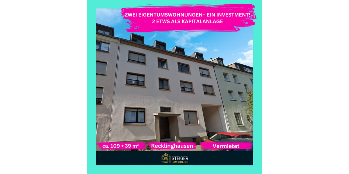 Etagenwohnung Recklinghausen - 5 Zimmer, 109 m&sup2;, 229.000&euro; | Angebot:25300504