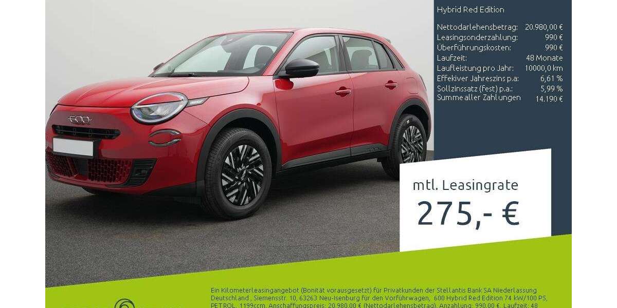 Fiat 600 3.731 km 20.980 &euro; Dülmen 48249