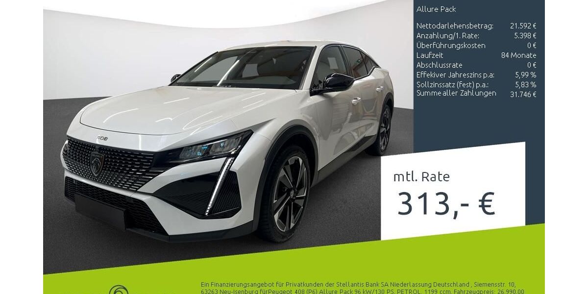 Peugeot 408 41.308 km 26.990 &euro; Dülmen 48249