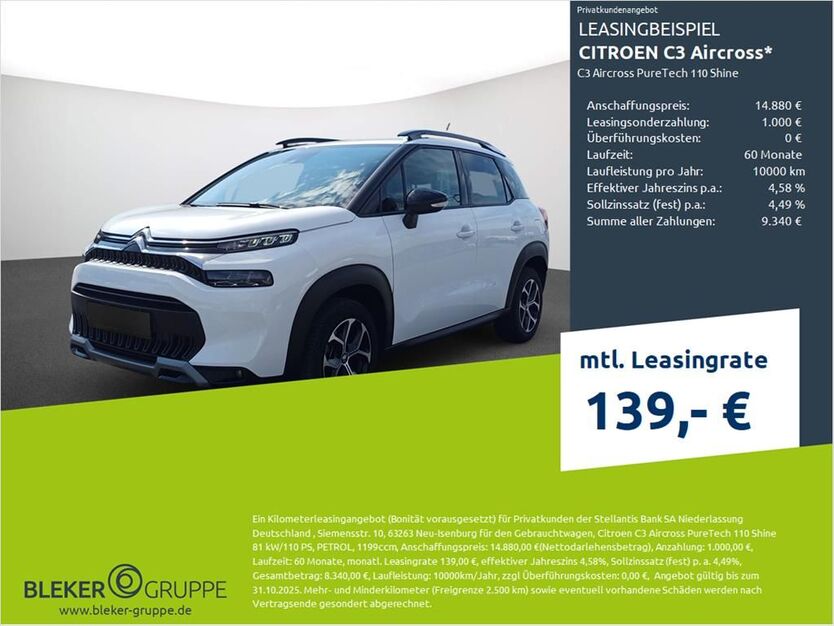 Citroen C3 Aircross 14.423 km 14.280 € Dülmen 48249