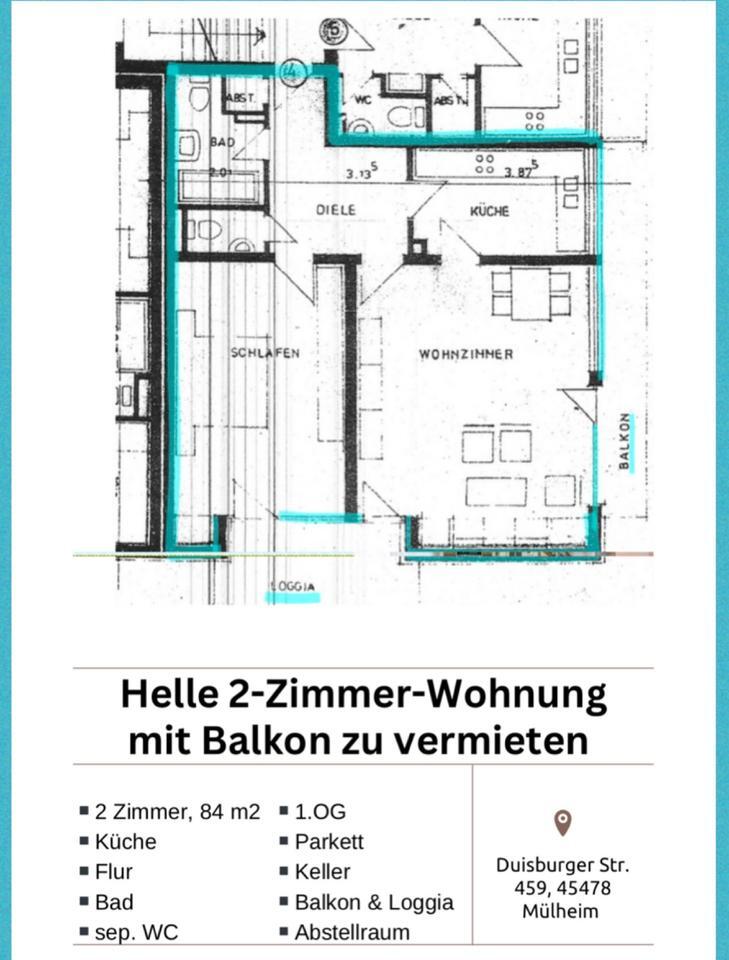 Helle 2-Zimmer-Wohnung mit Balkon zu vermieten zimmer