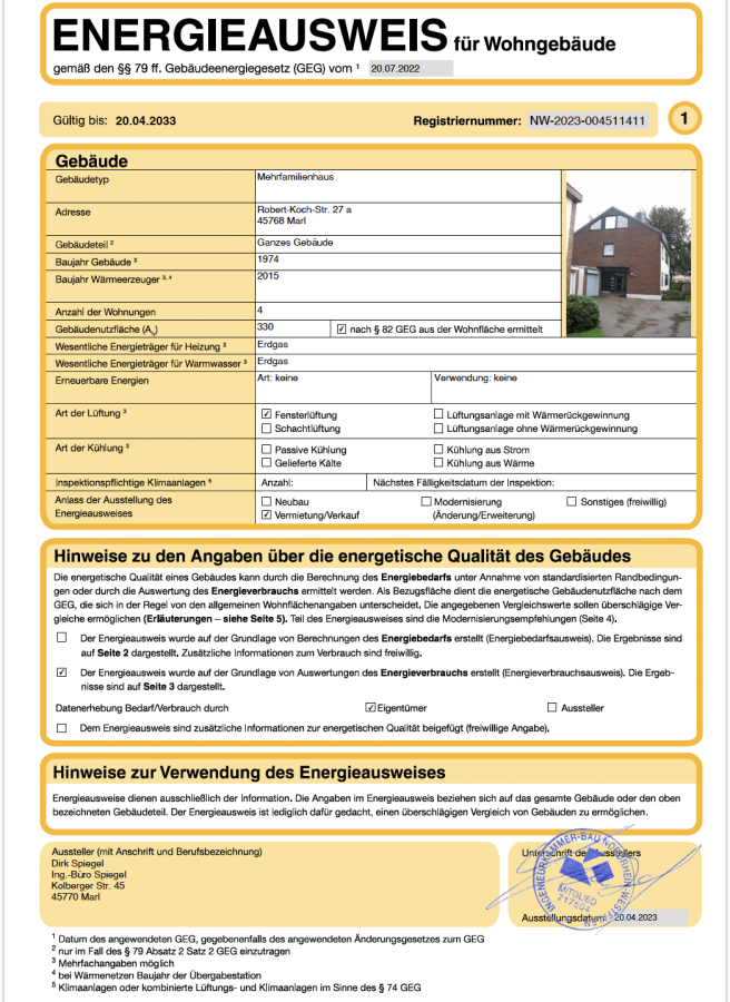 Provisionsfrei* Mehrfamilienhaus, 4 WE in Top Lage, EG 93 qm mit Garten u. Garage frei