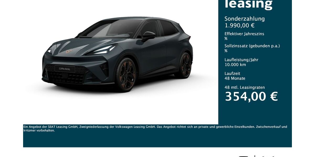 Cupra Raval 1.500 km 34.715 &euro; Dortmund 44269