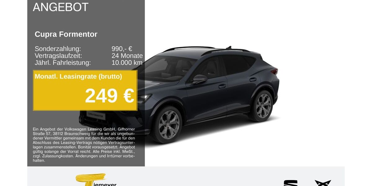 Cupra Formentor 21.911 km 33.890 &euro; Recklinghausen 45663