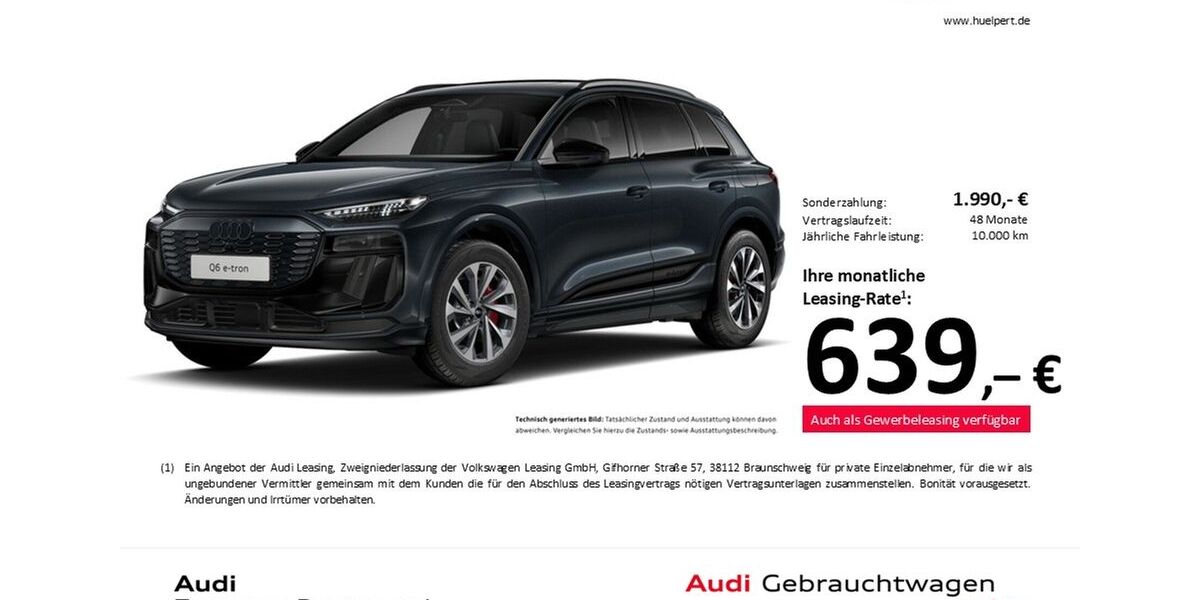 Audi Q6 e-tron 3.189 km 69.388 &euro; Dortmund 44143