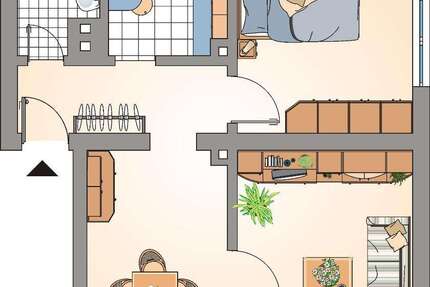 Wohnung zum Mieten in Recklinghausen 251,34 € 58.83 m² 3.5 zimmer