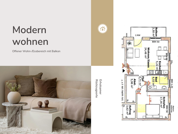 Etagenwohnung Dortmund Hombruch - 2.5 Zimmer, 66 m&sup2;, 278.000&euro; | Angebot:26356681