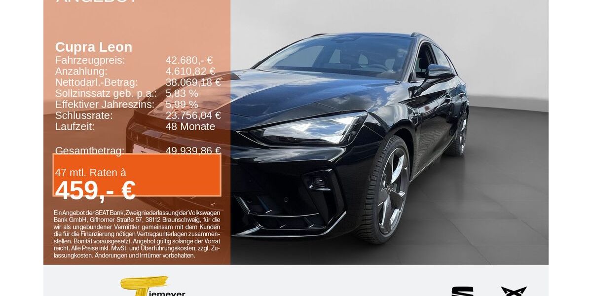 Cupra Leon 1.755 km 41.390 &euro; Recklinghausen 45663