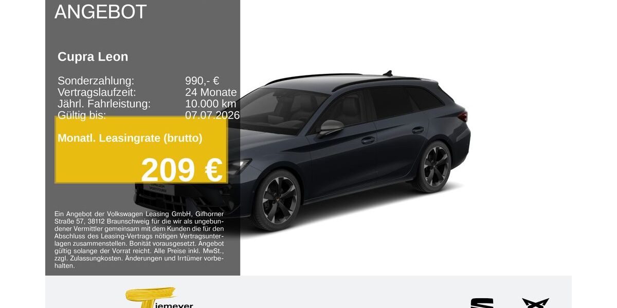 Cupra Leon 21.791 km 30.570 &euro; Recklinghausen 45663