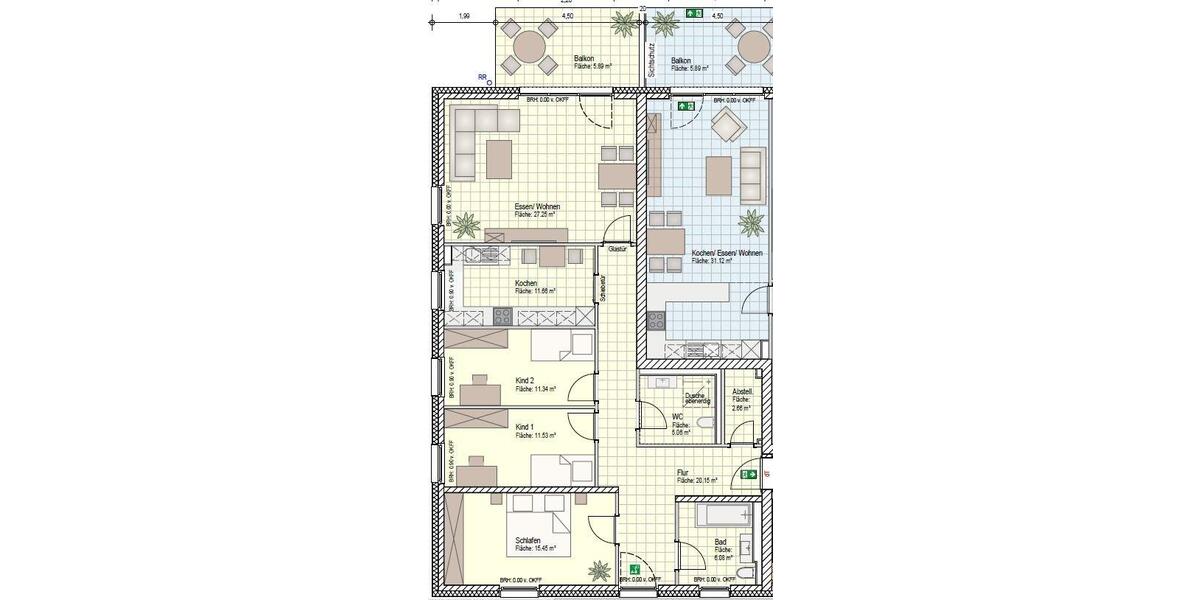 Etagenwohnung Recklinghausen Hillerheide - 4 Zimmer, 117 m&sup2;, 1.052&euro; | Angebot:24814069