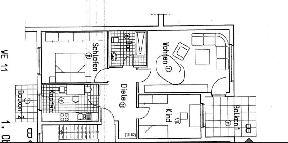 Etagenwohnung Bochum Bochum-Mitte - 3.5 Zimmer, 84 m&sup2;, 185.000&euro; | Angebot:26995095