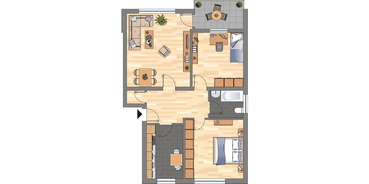 Etagenwohnung Witten Annen - 3 Zimmer, 75 m&sup2;, 549&euro; | Angebot:25992869