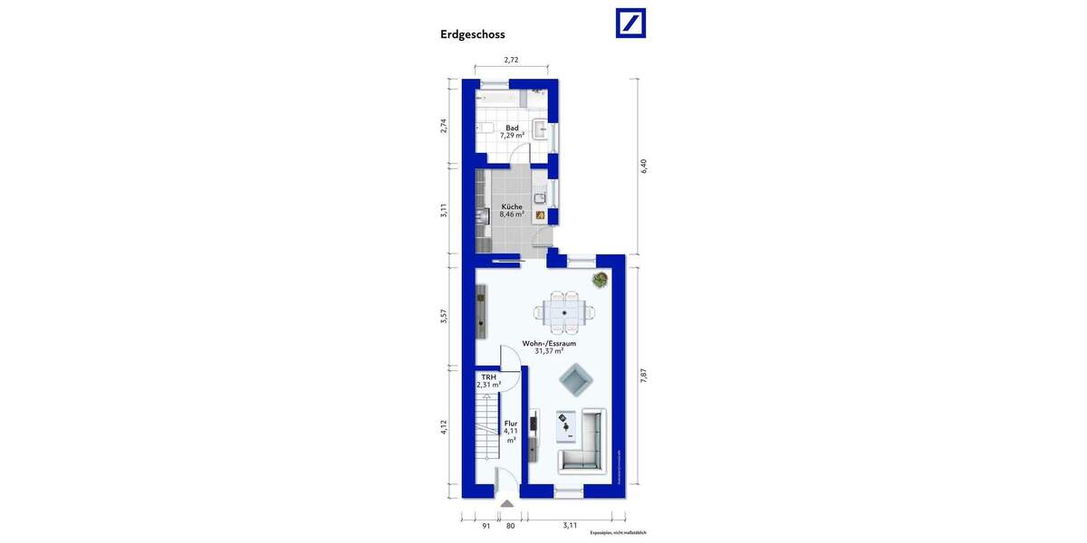 Reihenmittelhaus Herne Eickel - 4 Zimmer, 102 m&sup2;, 291.500&euro; | Angebot:25687094