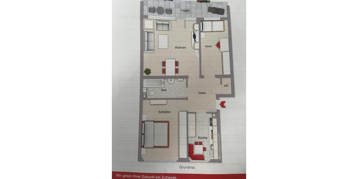 Etagenwohnung Dortmund Brackel - 3.5 Zimmer, 78 m&sup2;, 215.000&euro; | Angebot:26875519