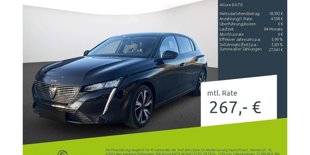Peugeot 308 18.984 km 22.570 &euro; Dülmen 48249