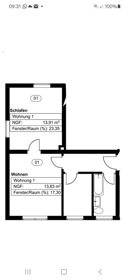 EG Wohnung 41 m2 zimmer