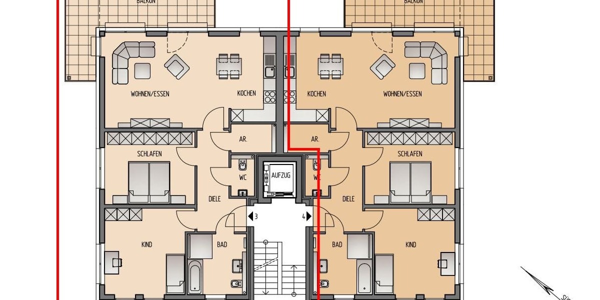Etagenwohnung Wetter Esborn - 3 Zimmer, 101 m&sup2;, 459.000&euro; | Angebot:25210717