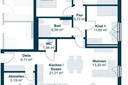 Penthouse-Wohnung in Bahnhof-Reken, zentral gelegen, barrierefrei 4 zimmer